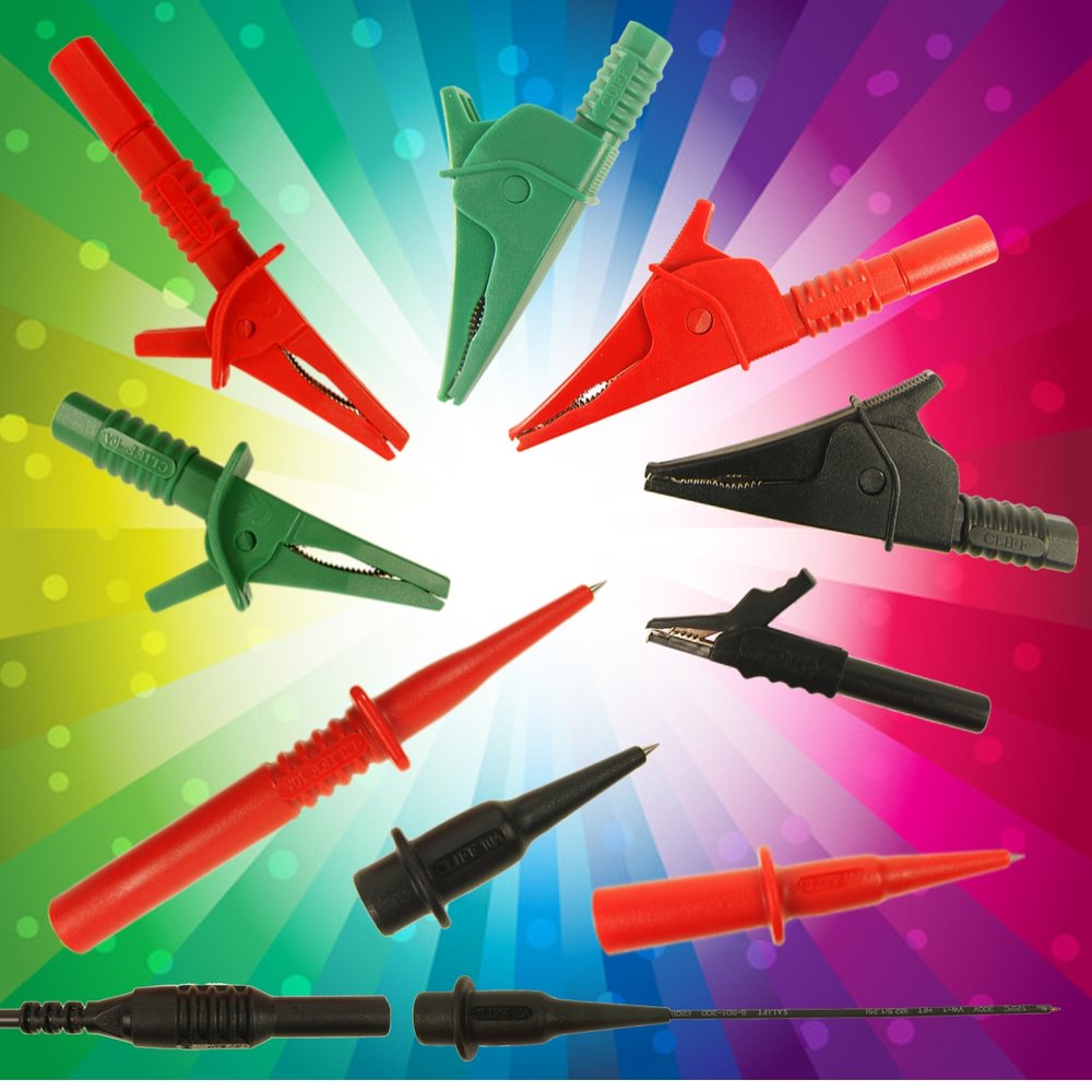 Cliff Electronics manufactures a wide range of test probes, clips and plugs